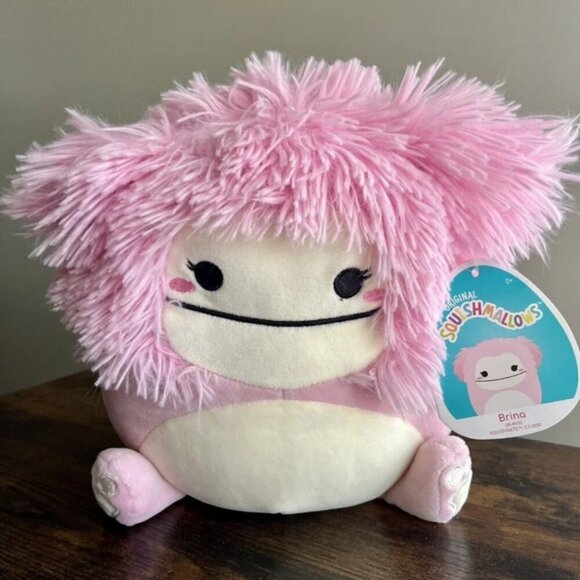 Squishmallows S8 Brina The Bigfoot 8 Soft Pink Plush Collectible Toy - Picture 1 of 3